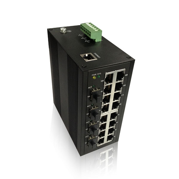 千兆四光/百兆十六电工业级以太网交换机