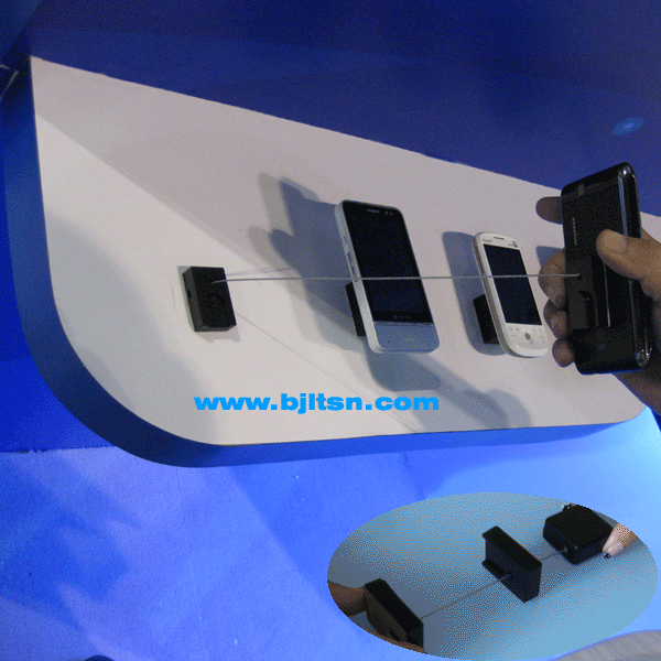 江苏机模展示防盗支架、手机防盗链、伸缩盒