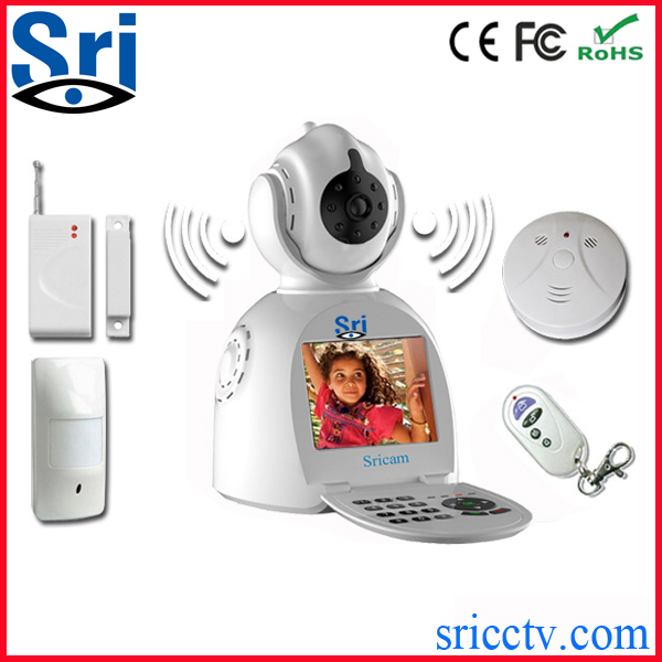 最新翻盖室内监控录像报警网络视频电话摄像机