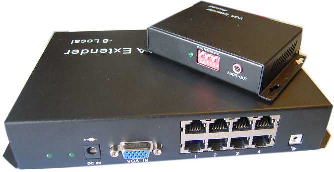 GA网线传输器VGA信号增强器VGA信号网线传输器VGA放大器8路