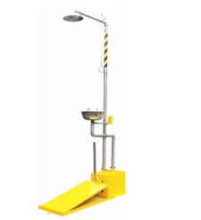 洗眼器厂家供应耐腐蚀脚踏型不锈钢复合式冲淋洗眼器