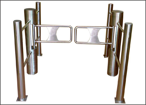 专业双繁圆柱摆闸+辅杆 门禁，工厂，小区