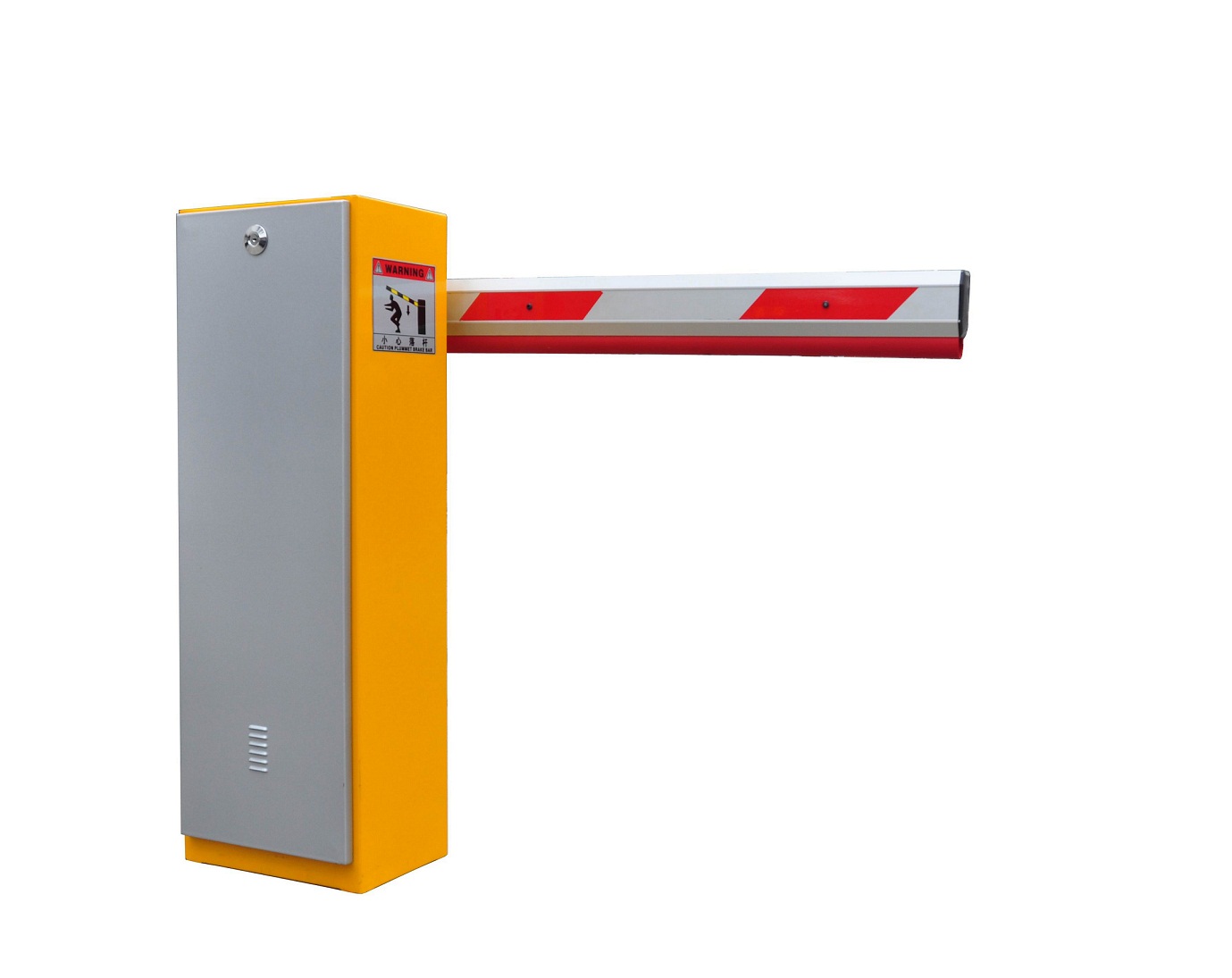 智能停车场-道闸-挡车器-自动黄色直杆道闸