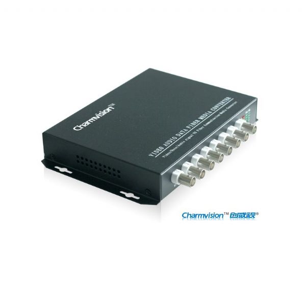 8路视频光端机，带1路反向数据，迷你型