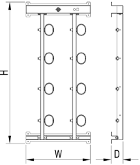 JPX202-GQ挂墙式总配线架设计图