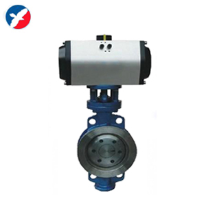 供应浙江D673H气动三偏心对夹蝶阀