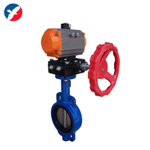 供应优质D671X气动带手动蝶阀