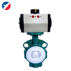 供应浙江D671F46气动衬氟蝶阀