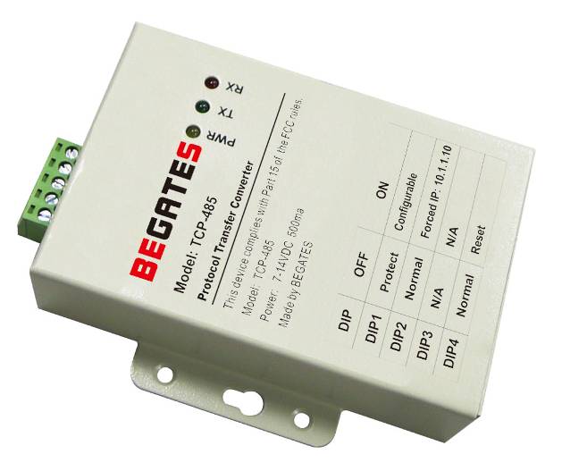 TCP/IP网络接入器（RS485） 型号：PTC-TCP-485，RS485转TCP/IP