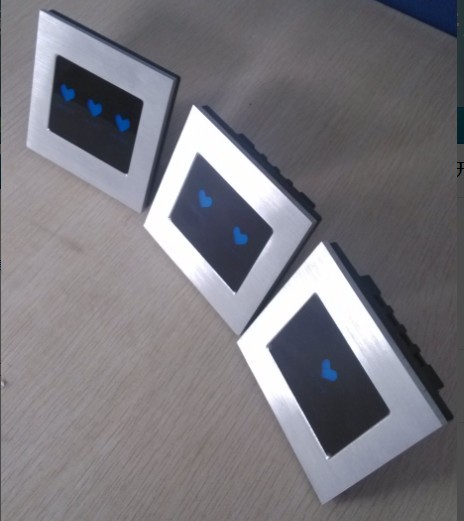 金属拉丝面板触摸开关爱琪智能开关