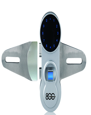 八佰新款智能玻璃门指纹密码锁