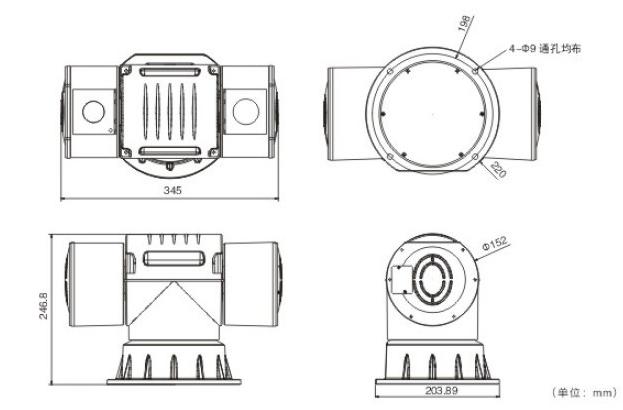 红外激光车载云台