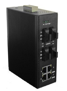 工业级4光4电交换机