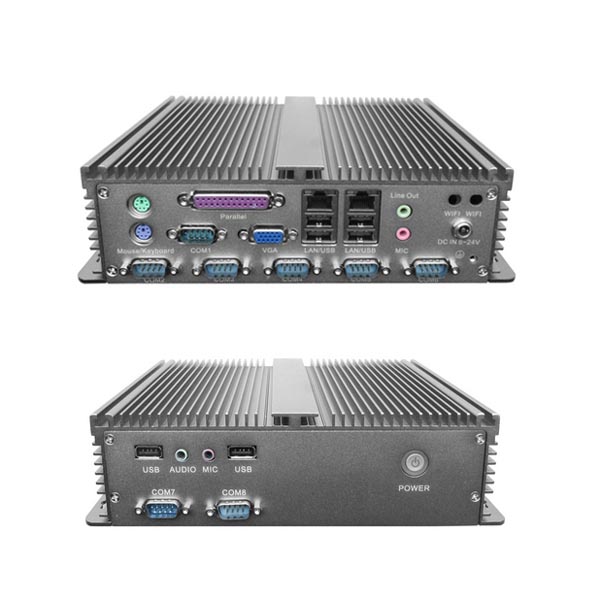 智能交通数控BOXPC-D525A无风扇双网口多串口宽温工控机