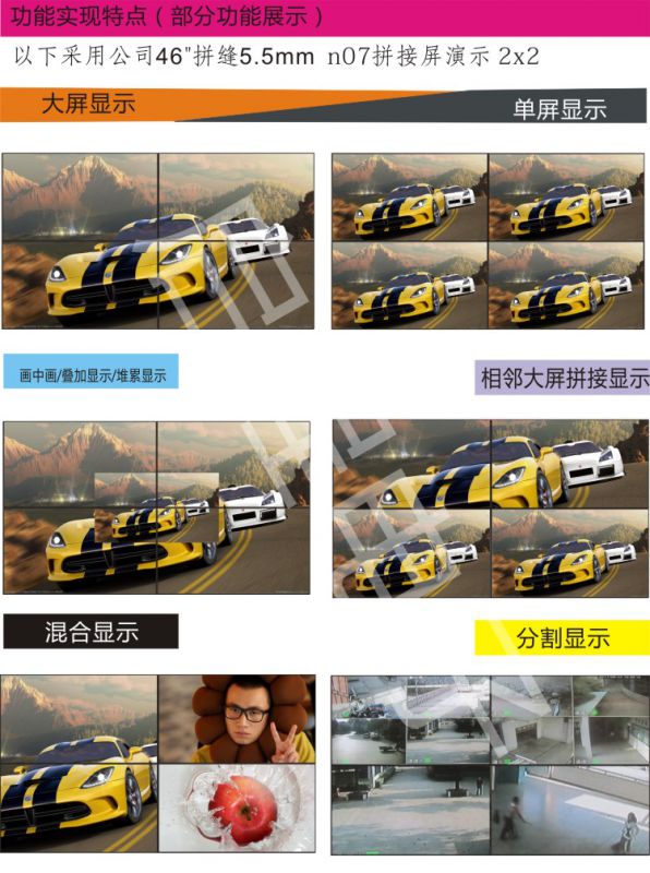 高清液晶三星46寸超窄边拼接监控大屏幕电视墙