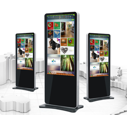 55寸落地式数字标牌广告机、苹果外观信息发布机超薄机身