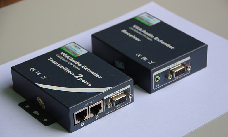鹏讯200米VGA延长器VGA转网线传输器 网线延长器