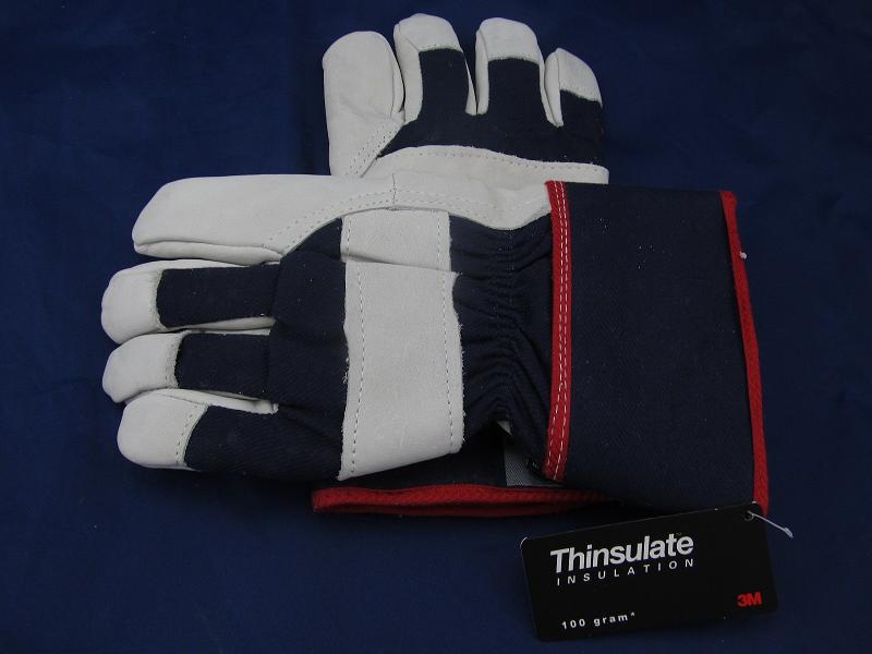 牛皮加棉保暖电焊手套、冷库手套