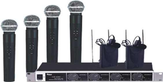 公共广播会议音响系统一拖四无线话筒