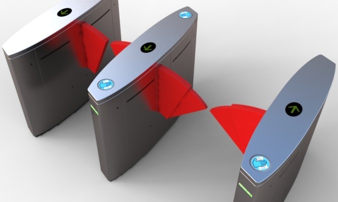 宽通道智能翼闸  地铁高铁出入口翼闸 快速通道翼闸