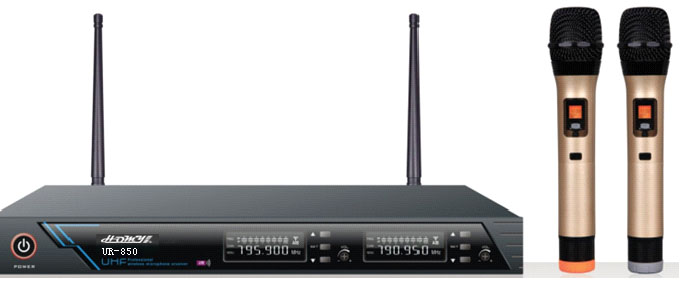 HOMY豪麦UR-850一拖二U段红外对频无线麦克风