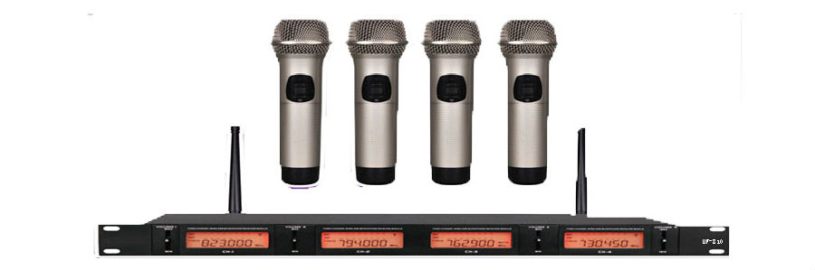 HOMY豪麦UF-810一拖四U段无线麦克风