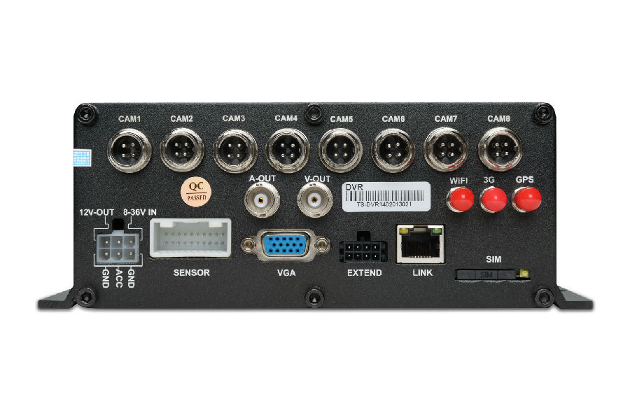 八路全实时960H车载录像机