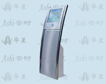 立式液晶触显指纹考勤一体机