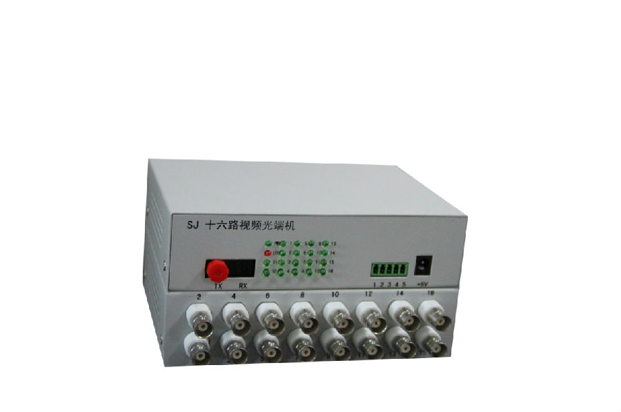 16路视频光端机，带1路反向数据（1对），视频、数据口带防雷保护