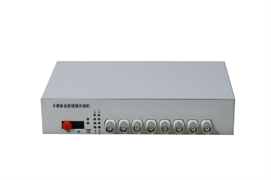 8路视频+1路数据+网络+2个扩展槽位/多业务视频光端机