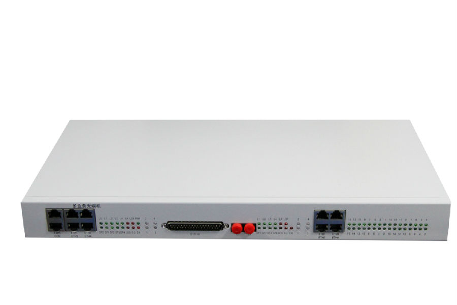 双路16路电话光端机+4E1+4路网络/双路多业务光端机