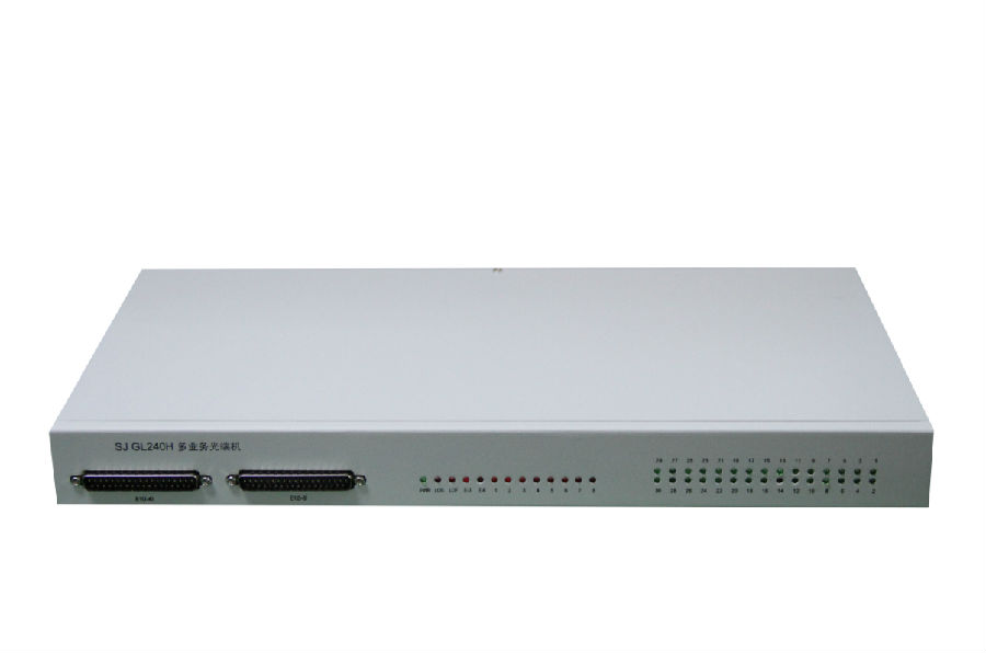 30路电话光端机+8E1+4路网络（物理隔离）/多业务光端机