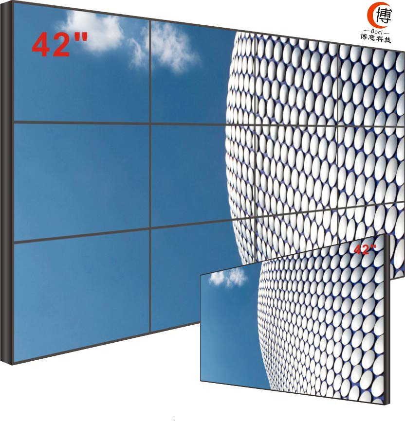 42寸LG2.0mm拼接缝等离子拼接屏大屏幕墙