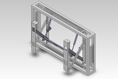 42寸LCD拼接屏维护支架北京拼接屏支架