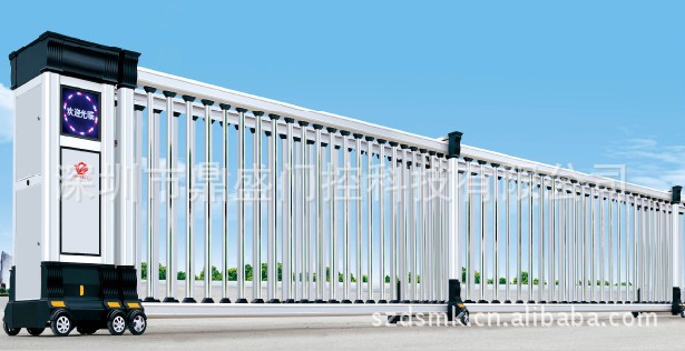 中国深圳生产电动伸缩门、折叠门、工厂大门、口碑好、可上门安装