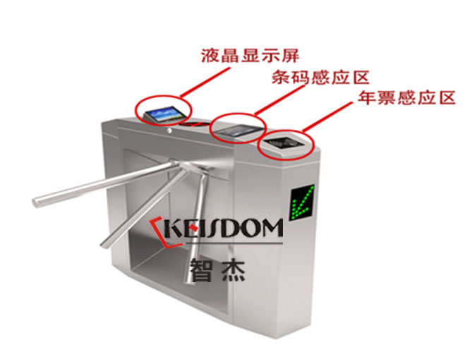 智杰景区通道闸机系统八角三辊闸