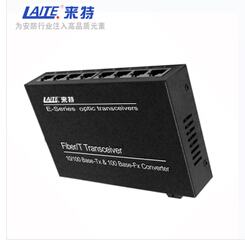 珠海中腾—一光八电百兆多网口光纤收发器