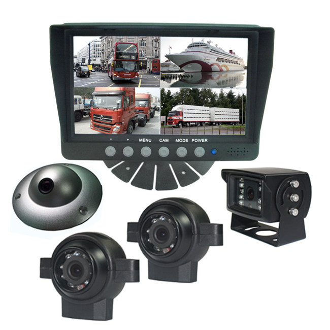 7寸四分割屏 收割机，农用车，大巴车，后视系统FL-X001