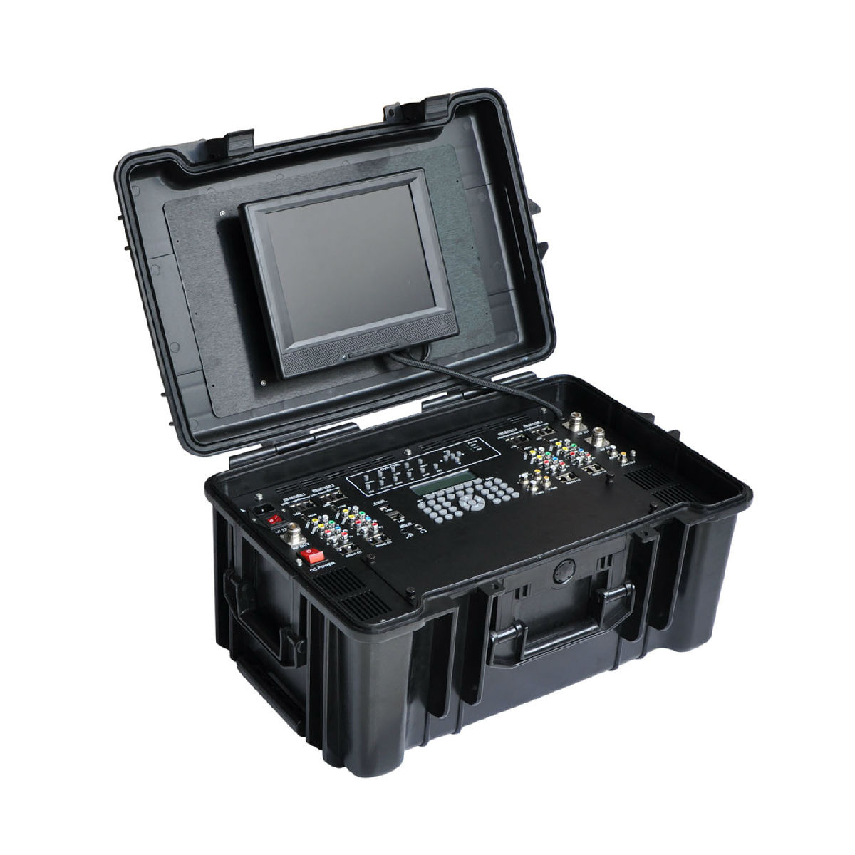 四路高清手提箱式移动视频接收机