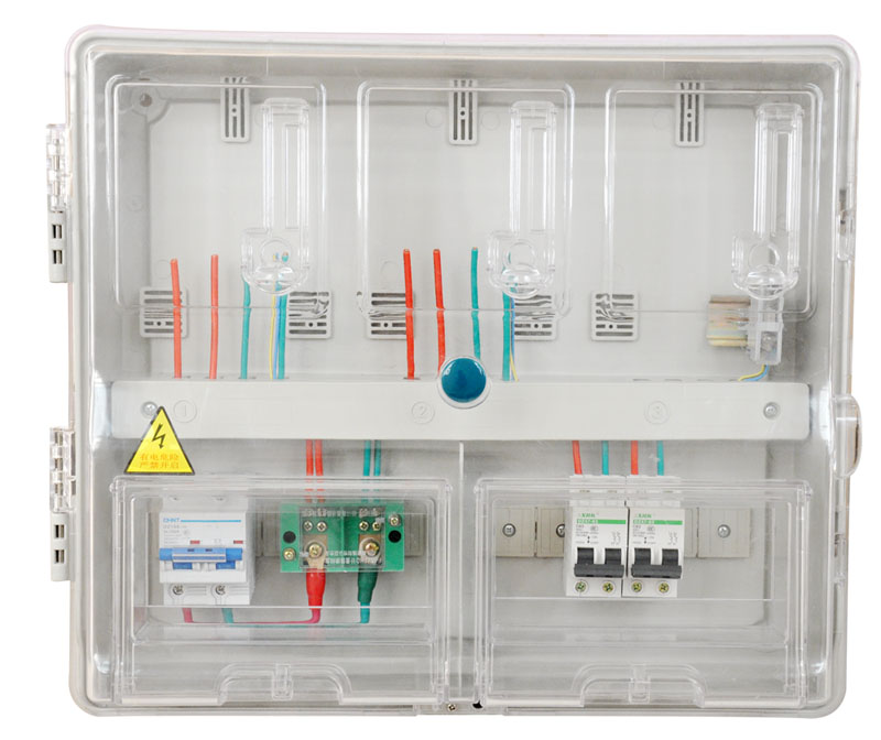 三户电子插卡式透明电表箱