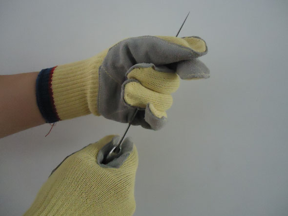 青岛富安特批发供应凯夫拉芳纶加皮防切割手套、耐高温手套