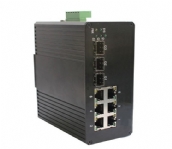 6百兆电+3千兆光工业以太网环网PoE交换机，千兆自愈环网管型工业级以太网PoE交换机