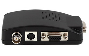 BNC转VGA视频转换器 S端子转VGA AV转VGA 监控主机接显示器CVBS