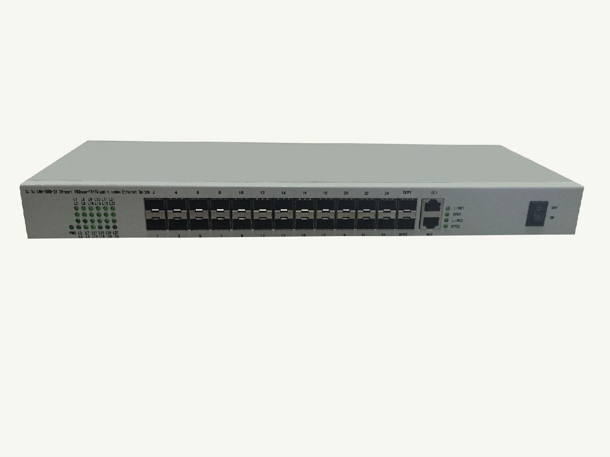 二十四光两电或两光百兆光交换机/二十四光两电光纤收发器