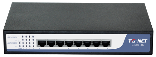供应TG-NET无阻塞高速转发8口全千兆交换机
