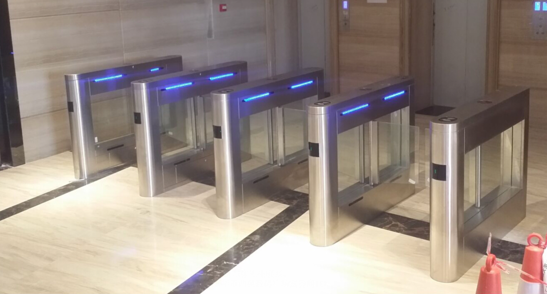 豪华型摆闸，室内指纹识别摆闸，快速通道摆闸