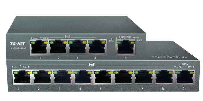 供应TG-NET百兆安防专用PoE交换机
