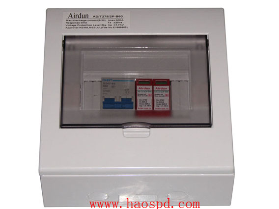 普通单相电源防雷箱:AD/T275/2P-B60B