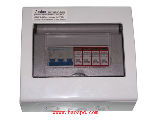 普通三相电源防雷器:AD/T385/4P-B60B