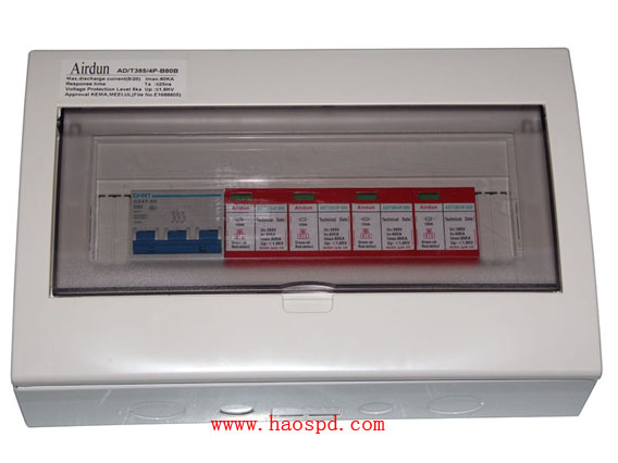 普通三相电源防雷器:AD/T385/4P-B80B